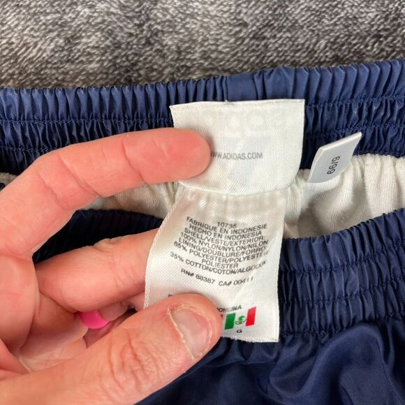 Adidas Y2K Tearaway Span Button Lined Track Pants Nylon Blue Trefoil Men's L - Picture 4 of 16
